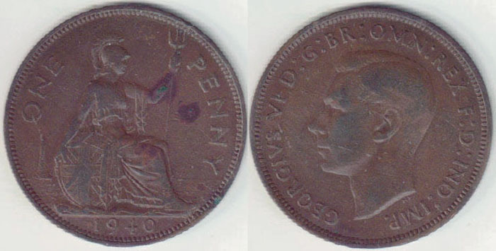 1940 Great Britain Penny A008541